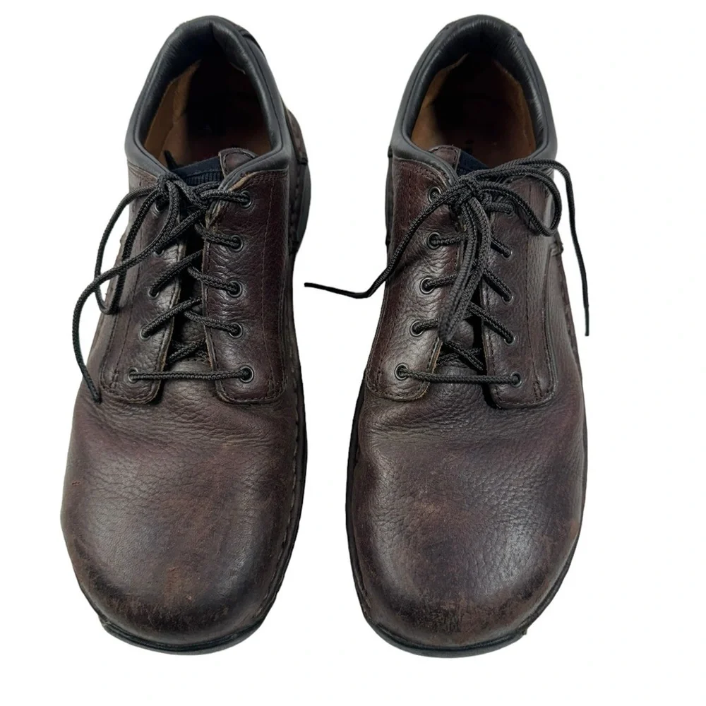 Red Wing Brown Men’s Brown Leather Safety Work Shoe Hard Toe Slip Resistant 8